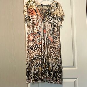 Apt. 9 Multicolor Animal Print Midi Dress